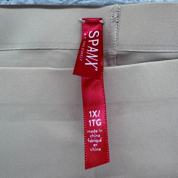 Spanx Shorts Womens Plus Size 1X Nude Beige Mid Thigh Shapewear Slimplicity - Picture 6 of 9